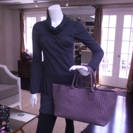 Woven Medium Cabat Tote Lilac LTD ED