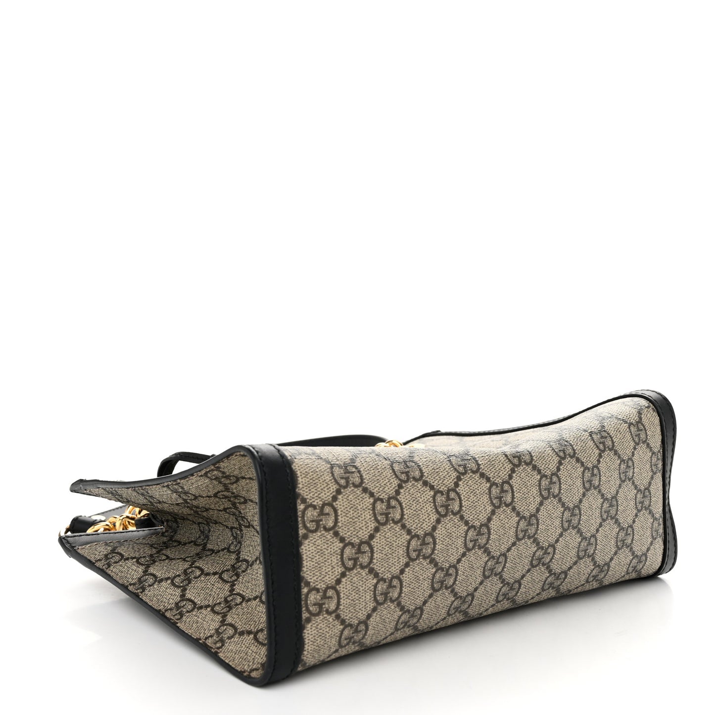 GG Supreme Monogram Small Padlock Tote Black