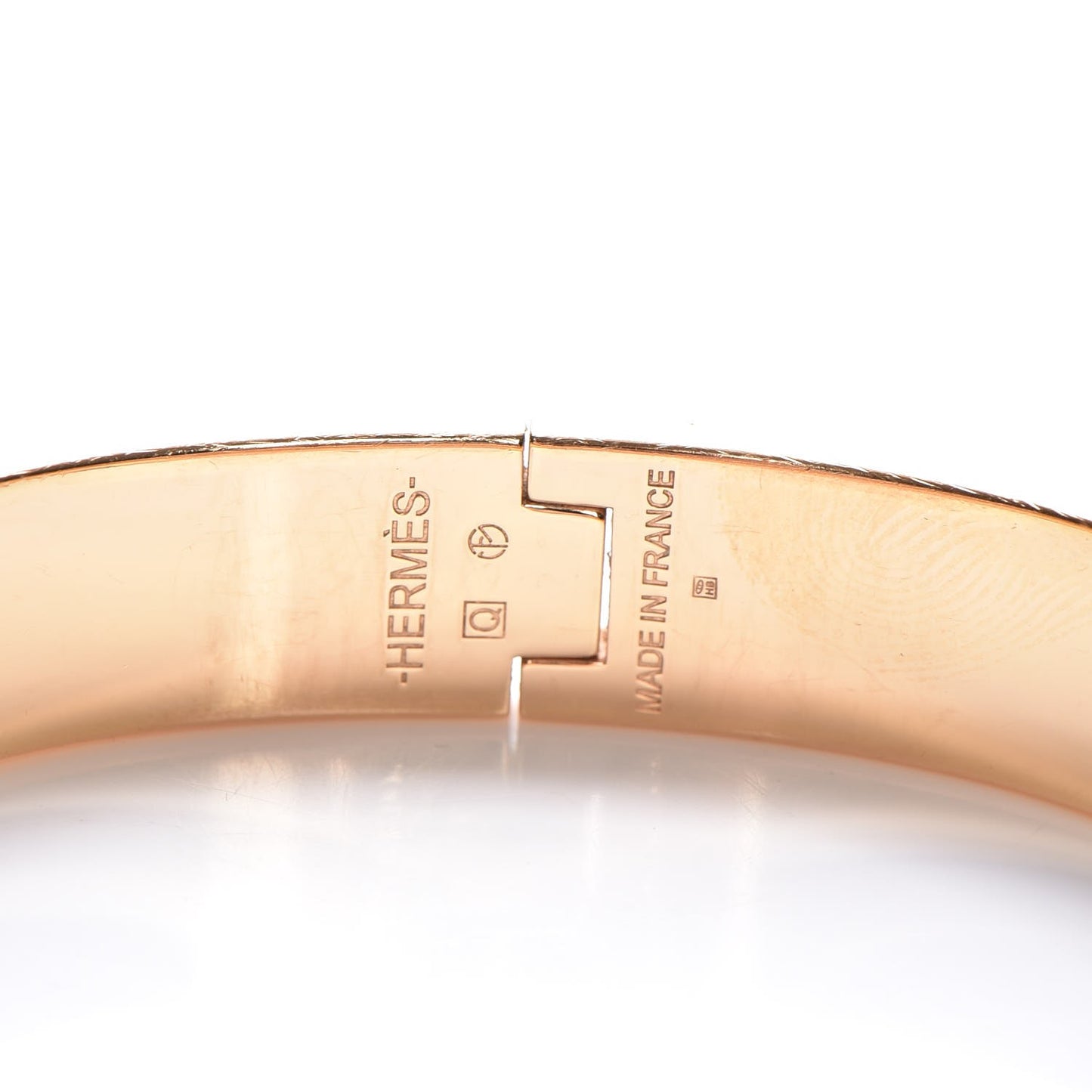 Enamel Narrow Clic Clac H Bracelet GM Bleu Lin