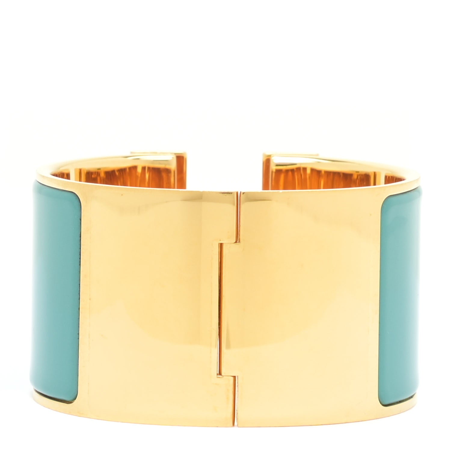 Hermes Enamel Extra Wide Clic Clac H Bracelet PM Emeraude 3 of 6