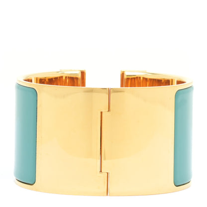 Hermes Enamel Extra Wide Clic Clac H Bracelet PM Emeraude 3 of 6