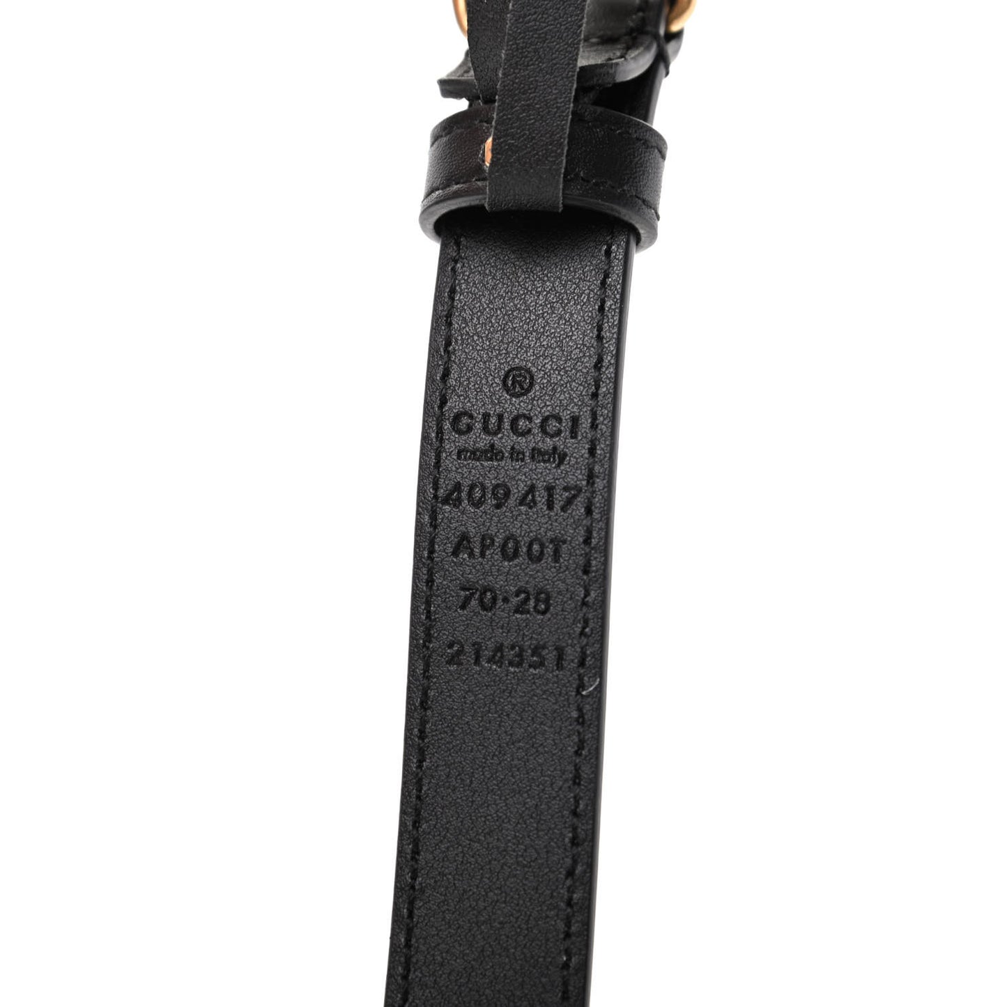 Calfskin Double G 20mm Belt 70 28 Black