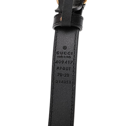 Gucci Calfskin Double G 20mm Belt 70 28 Black 3 of 4