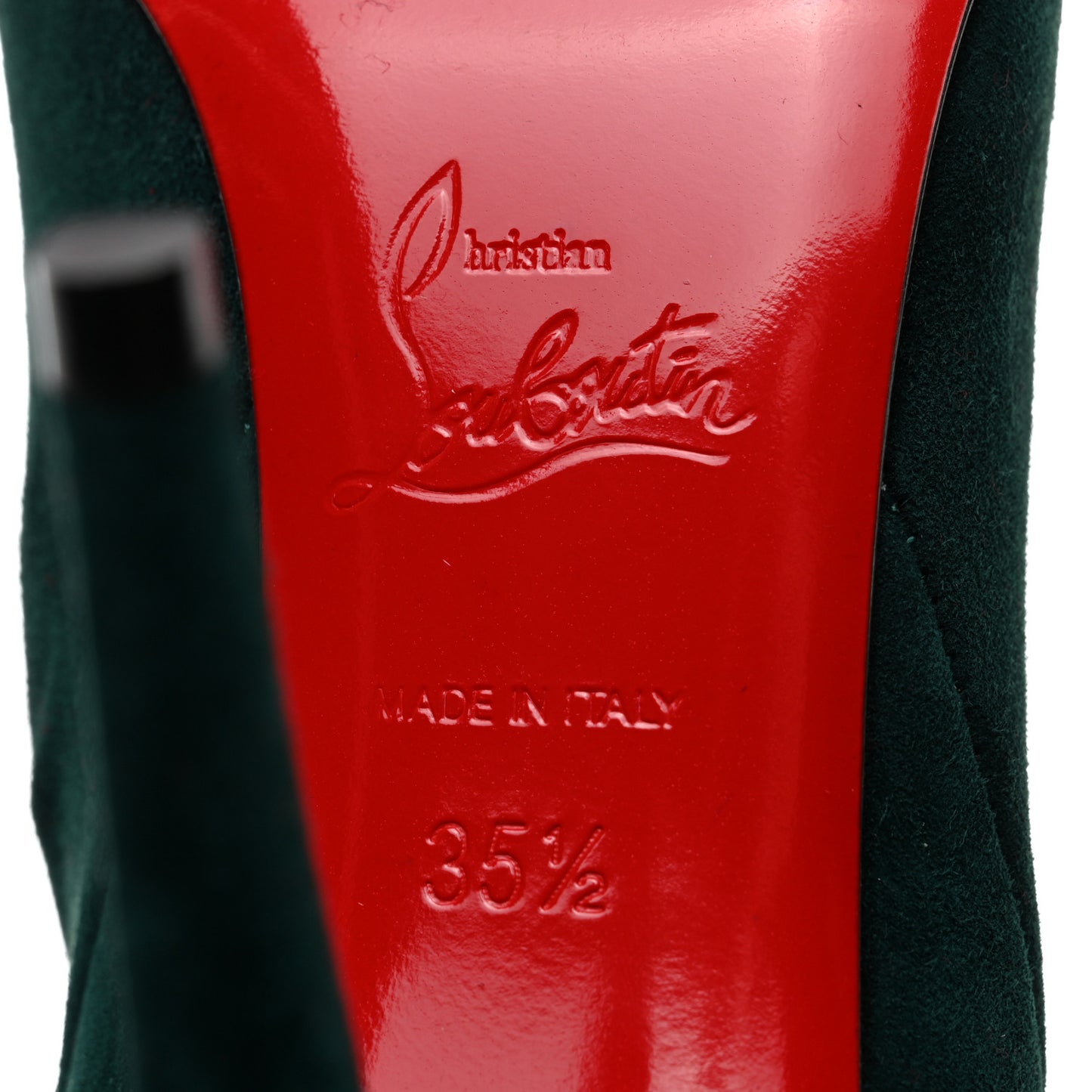 Veau Velours Astrilarge 100 Booties 35.5 Green