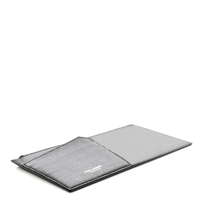 Saint Laurent Grained Calfskin Zip Pouch Card Holder Black 4 of 8
