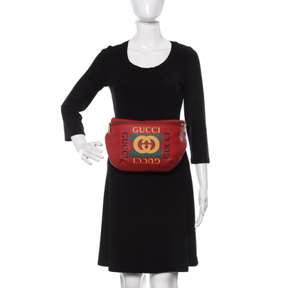 Gucci Grained Calfskin Logo Belt Bag Hibiscus Red 2 of 9
