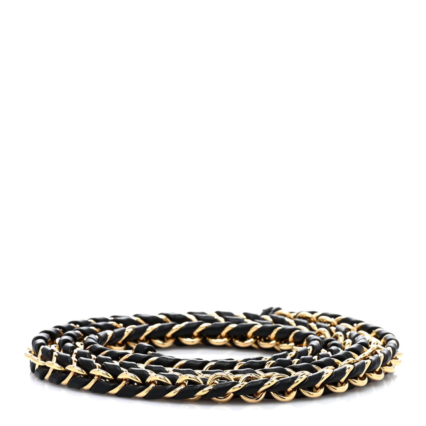 Calfskin Multi Pochette Chain Shoulder Strap Black Gold