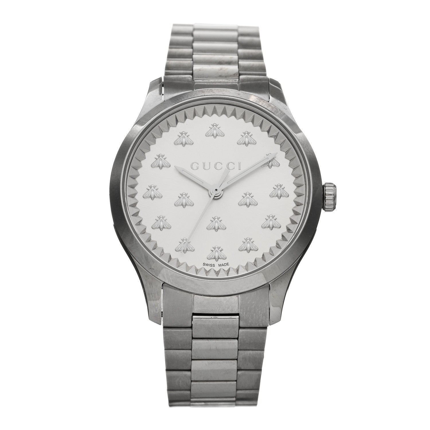 Gucci Stainless Steel 32mm G-Timeless Bee Quartz Watch 1 of 4