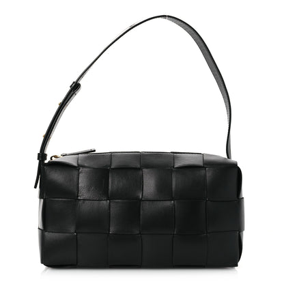 Bottega Veneta Lambskin Maxi Intrecciato Brick Cassette Bag Black 1 of 12