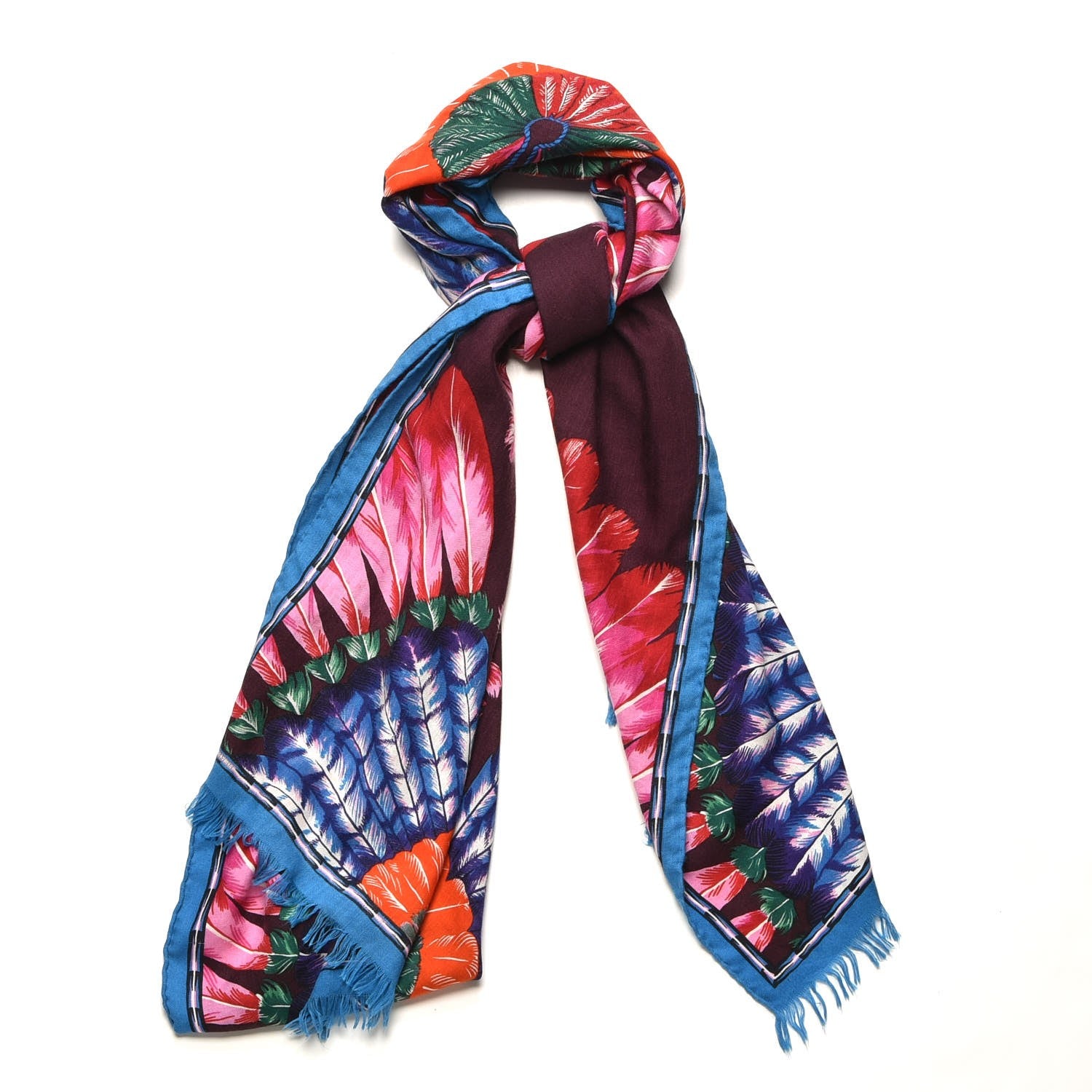 Hermes Silk Cashmere Brazil Stole 1 of 4