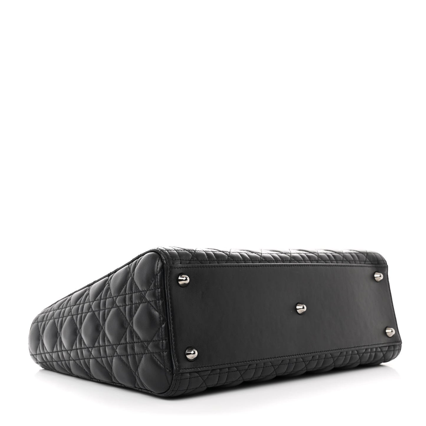 Lambskin Cannage Large Lady Dior Black