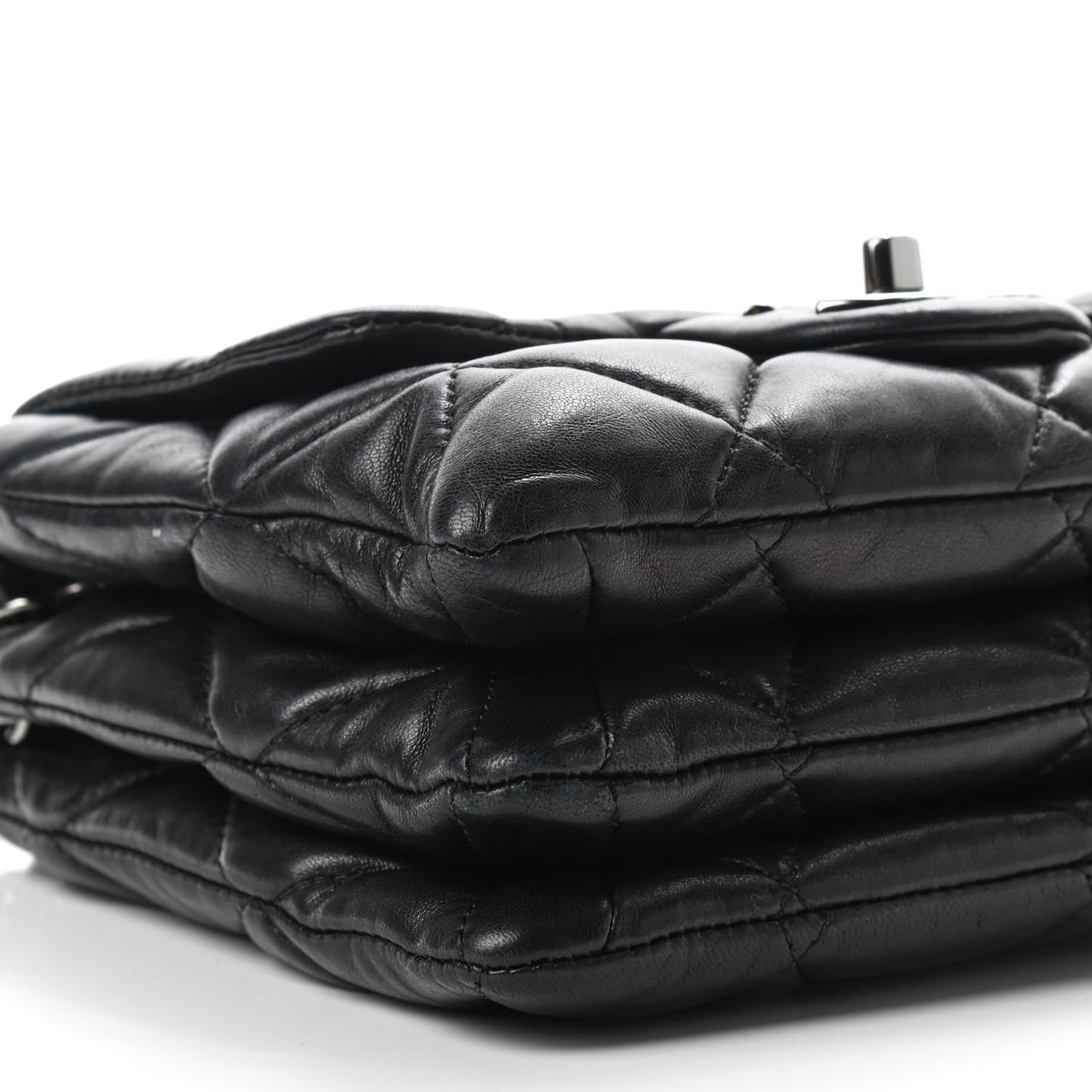 Lambskin Quilted Mini Chanel 3 Flap Black