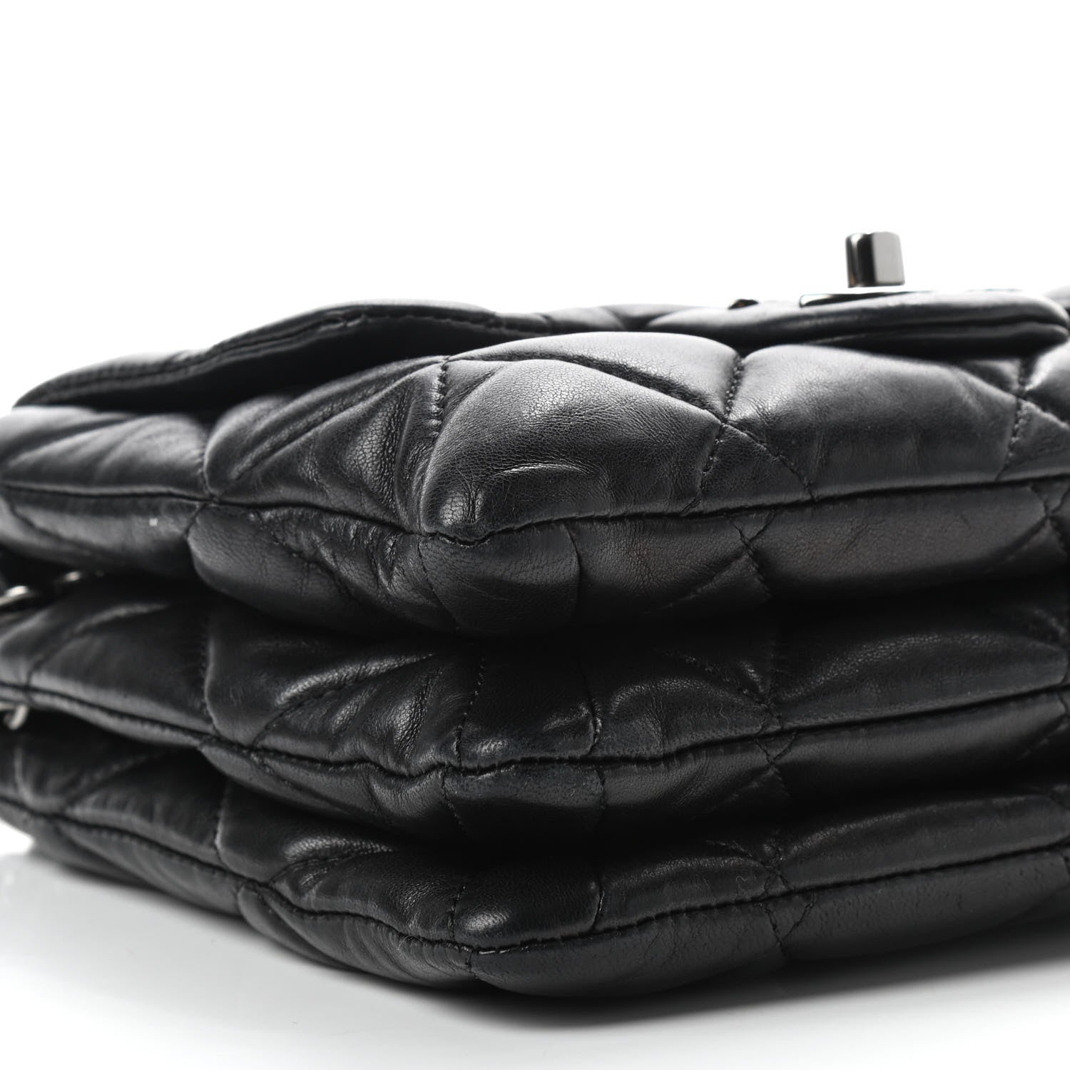 Chanel Lambskin Quilted Mini Chanel 3 Flap Black 6 of 9