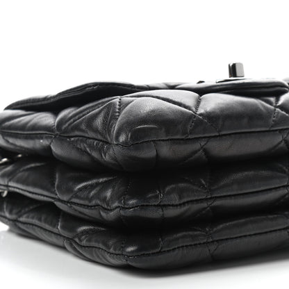 Chanel Lambskin Quilted Mini Chanel 3 Flap Black 6 of 9