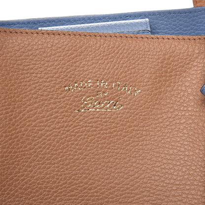 Gucci Dollar Calfskin Medium Swing Tote Camelia Mineral Blue 6 of 8