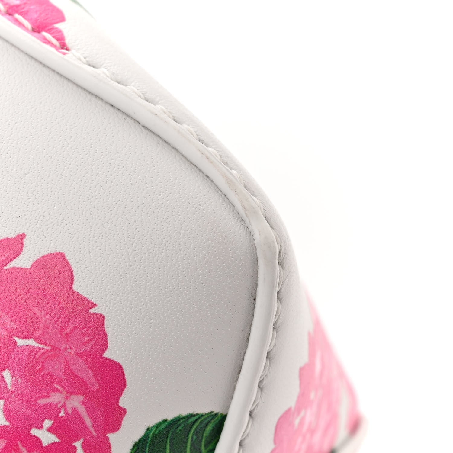 Loewe Satin Calfskin Flower Print Mini Puzzle Edge Bag White Multicolor 14 of 15
