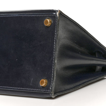 Hermes Box Kelly Sellier 28 Bleu Marine 9 of 13