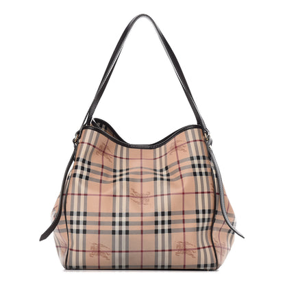 Burberry Haymarket Check Large Canterbury Tote Chocolate 1 of 10