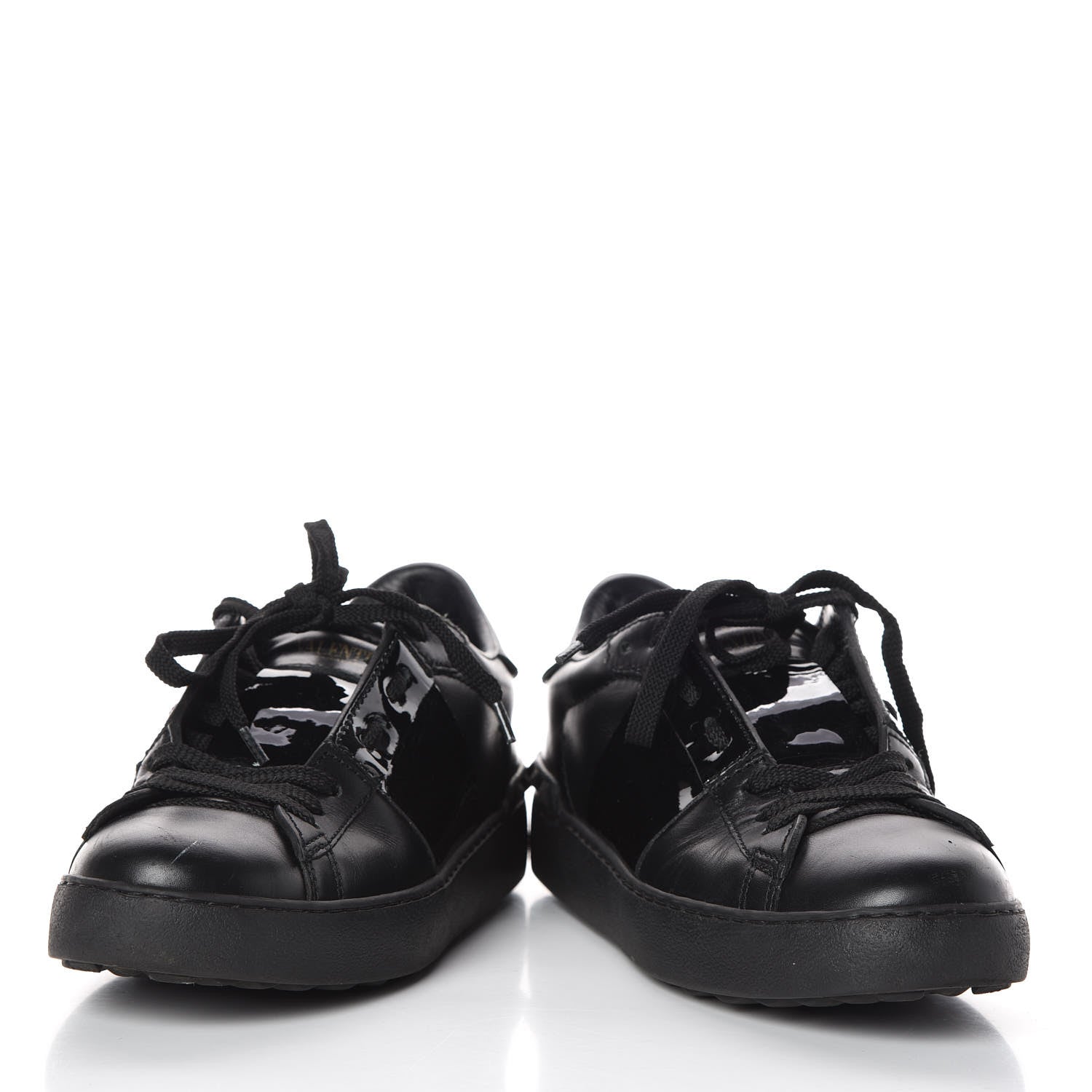Valentino Garavani Calfskin Womens Rockstud Open Sneakers 35.5 Black 6 of 11