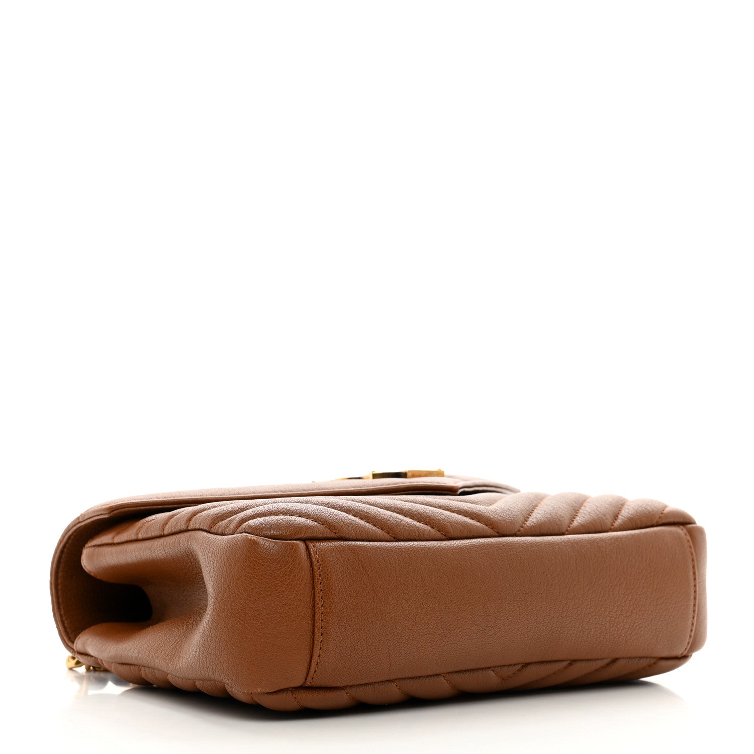 Saint Laurent Sheepskin Matelasse Chevron Monogram Medium College Bag Brick 4 of 10