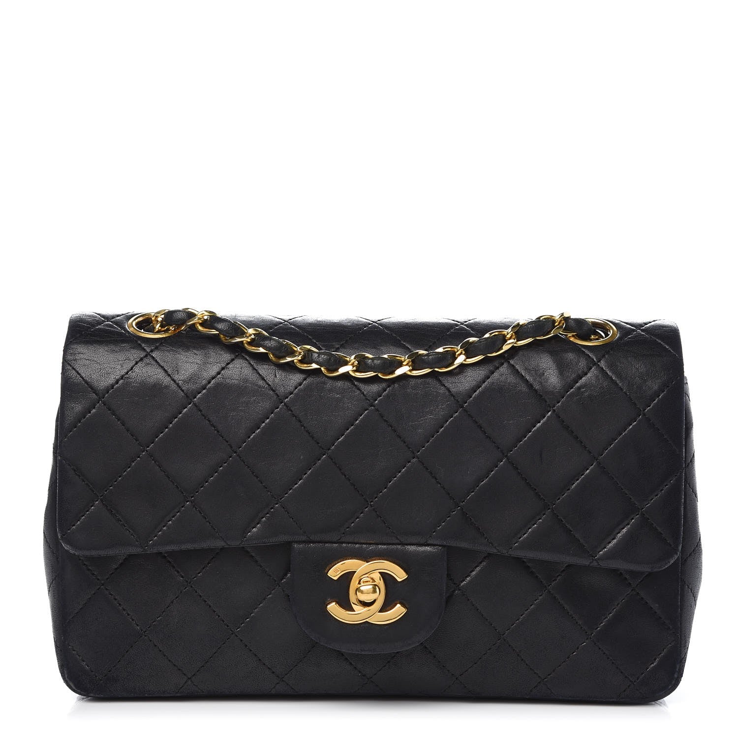 Chanel Lambskin Quilted Small Double Flap Black 1 of 19