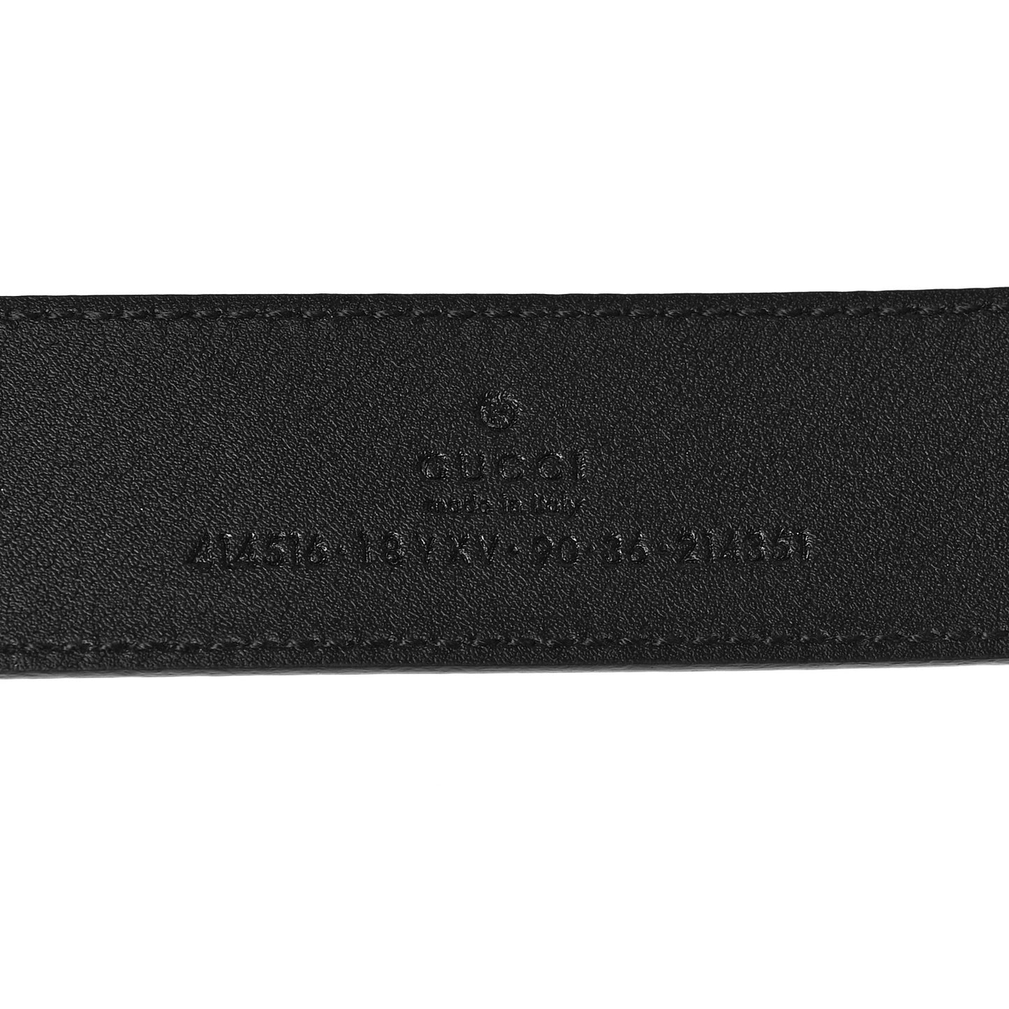 Azalea Calfskin Enamel Monochrome Double G 30mm Belt 90 36 Black