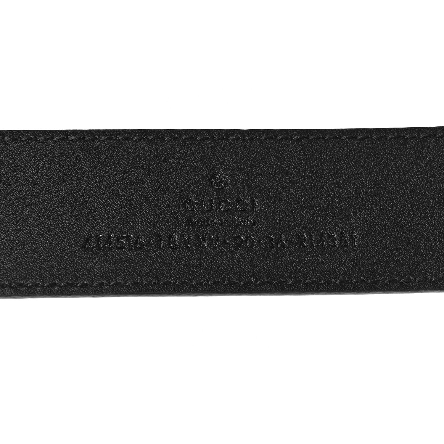 Gucci Azalea Calfskin Enamel Monochrome Double G 30mm Belt 90 36 Black 3 of 6
