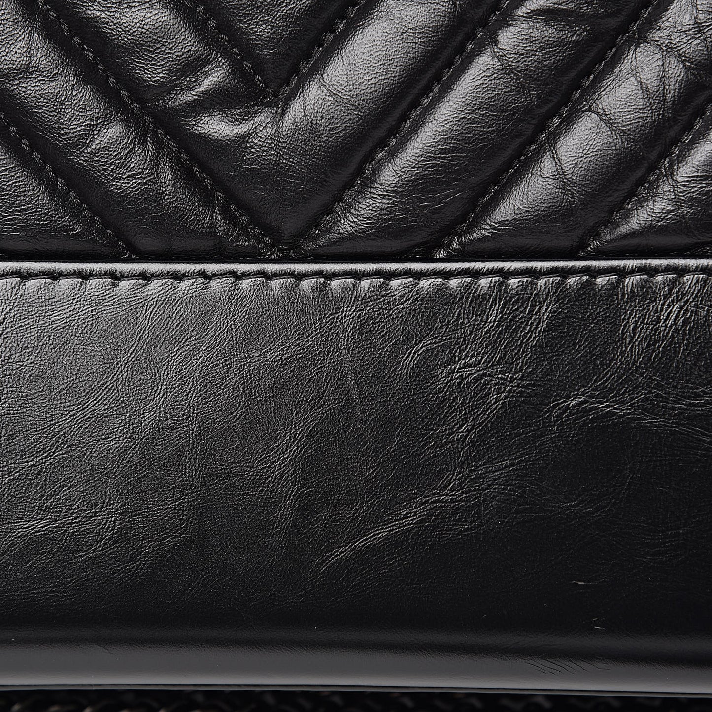 Aged Calfskin Chevron Quilted Medium Gabrielle Hobo So Black