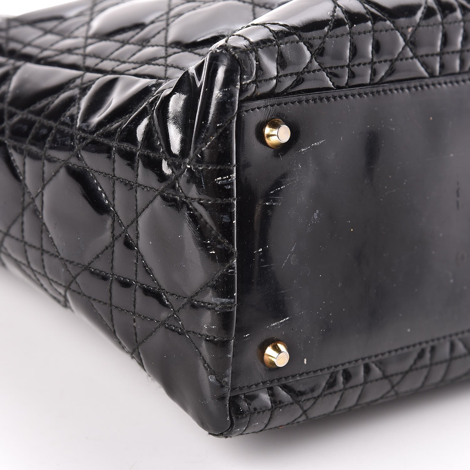 Christian Dior Patent Cannage Large Lady Dior Black 11 of 13