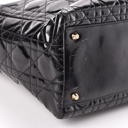 Christian Dior Patent Cannage Large Lady Dior Black 11 of 13