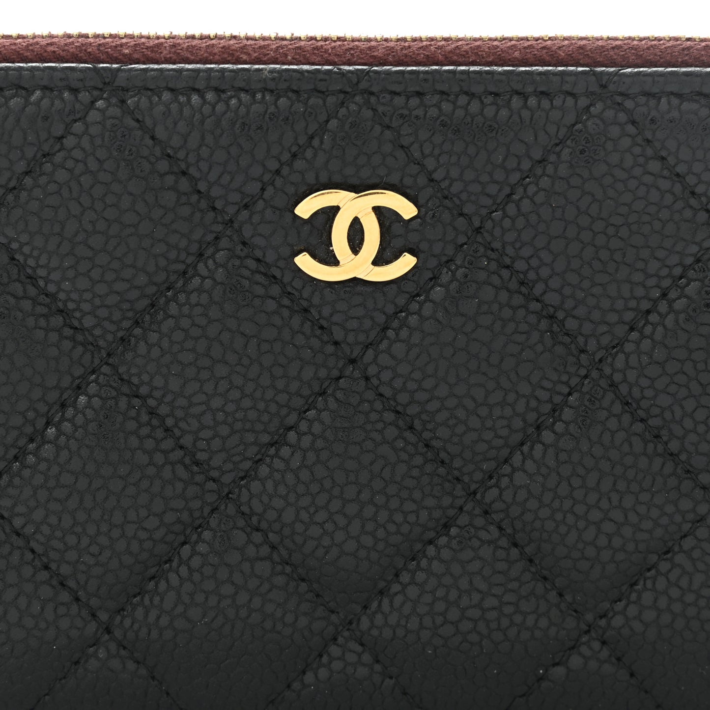 Caviar Quilted Small Pouch Black