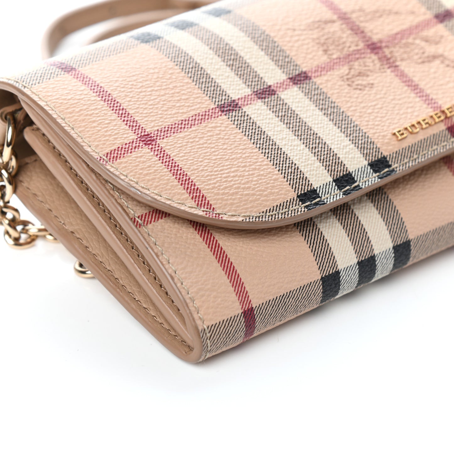 Haymarket Check Henley Wallet On Chain Mid Camel