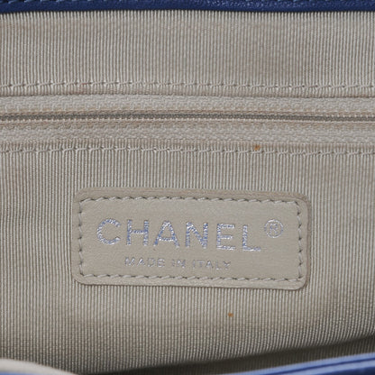 Chanel Washed Lambskin Chain Around Medium Messenger Blue 6 of 8