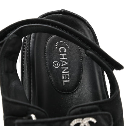 Chanel Mixed Fibers Velcro Dad Sandals 41 Black 7 of 9