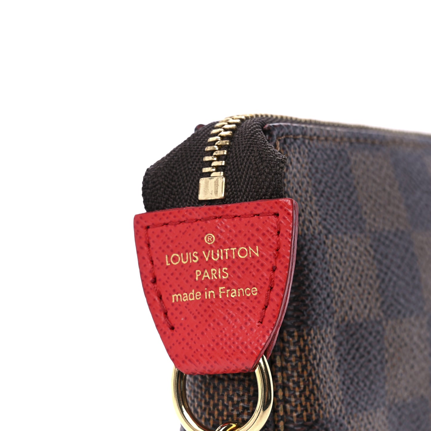 Damier Ebene 2019 Christmas Animation Mini Pochette Accessories Red