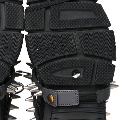 Gucci X SEGA Reflective Fabric Technical Canvas Removable Studs Mens Flashtrek Sneakers 8.5 Black 6 of 7
