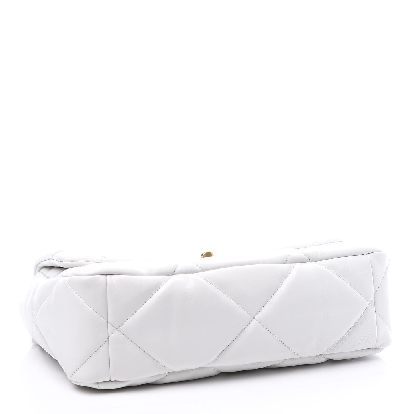 Goatskin Quilted Large 19 Flap White