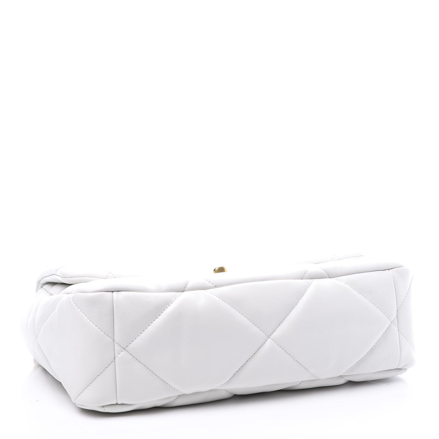 Chanel Goatskin Quilted Large 19 Flap White 3 of 10