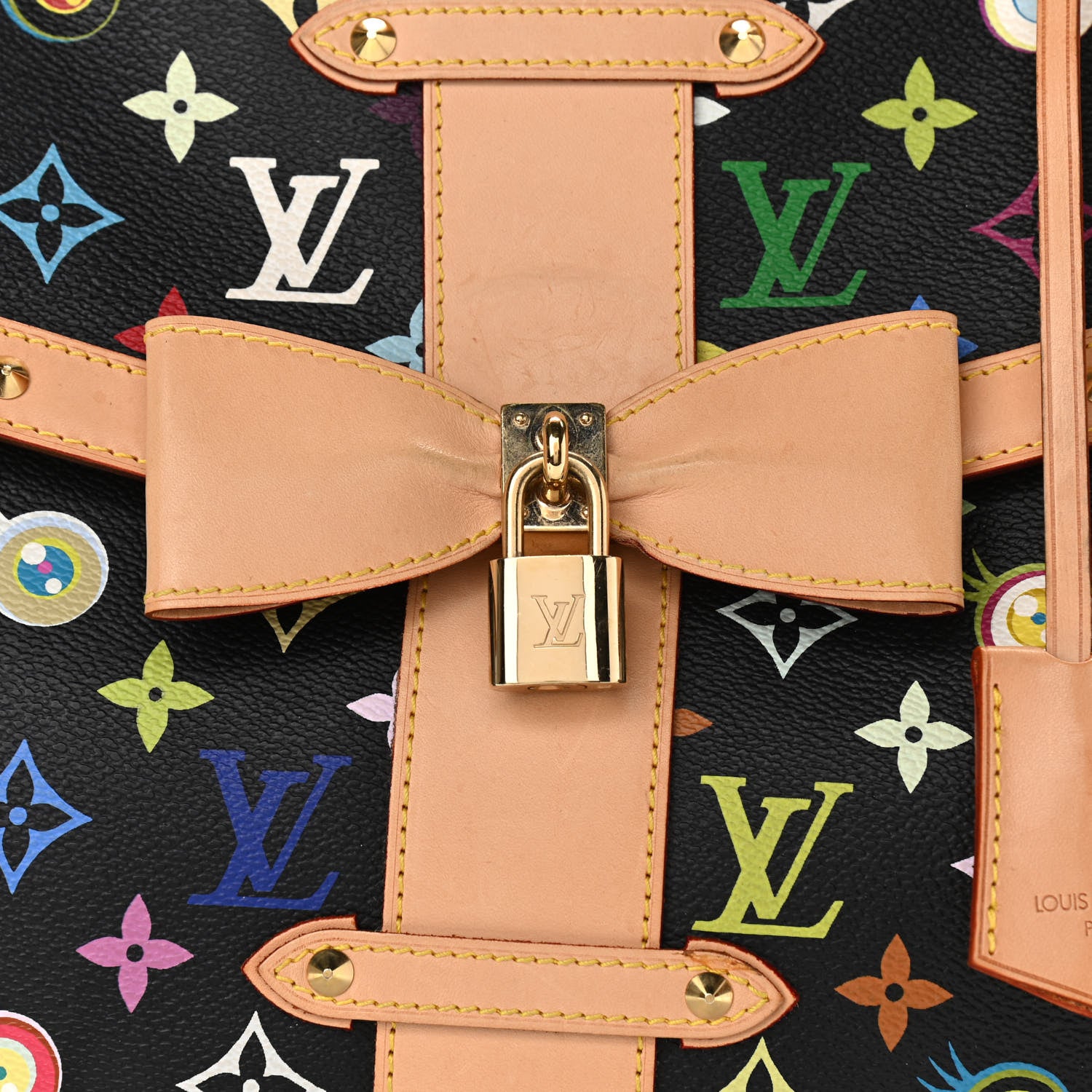 Louis Vuitton Monogram Multicolor Murakami Eye Love You Black 7 of 15