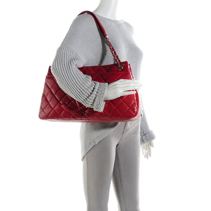 Chanel Caviar Quilted Timeless CC Soft Tote Red 2 of 8