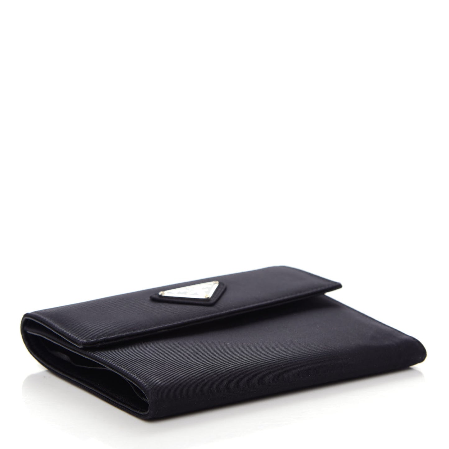 Nylon Tri-Fold Compact Wallet Black