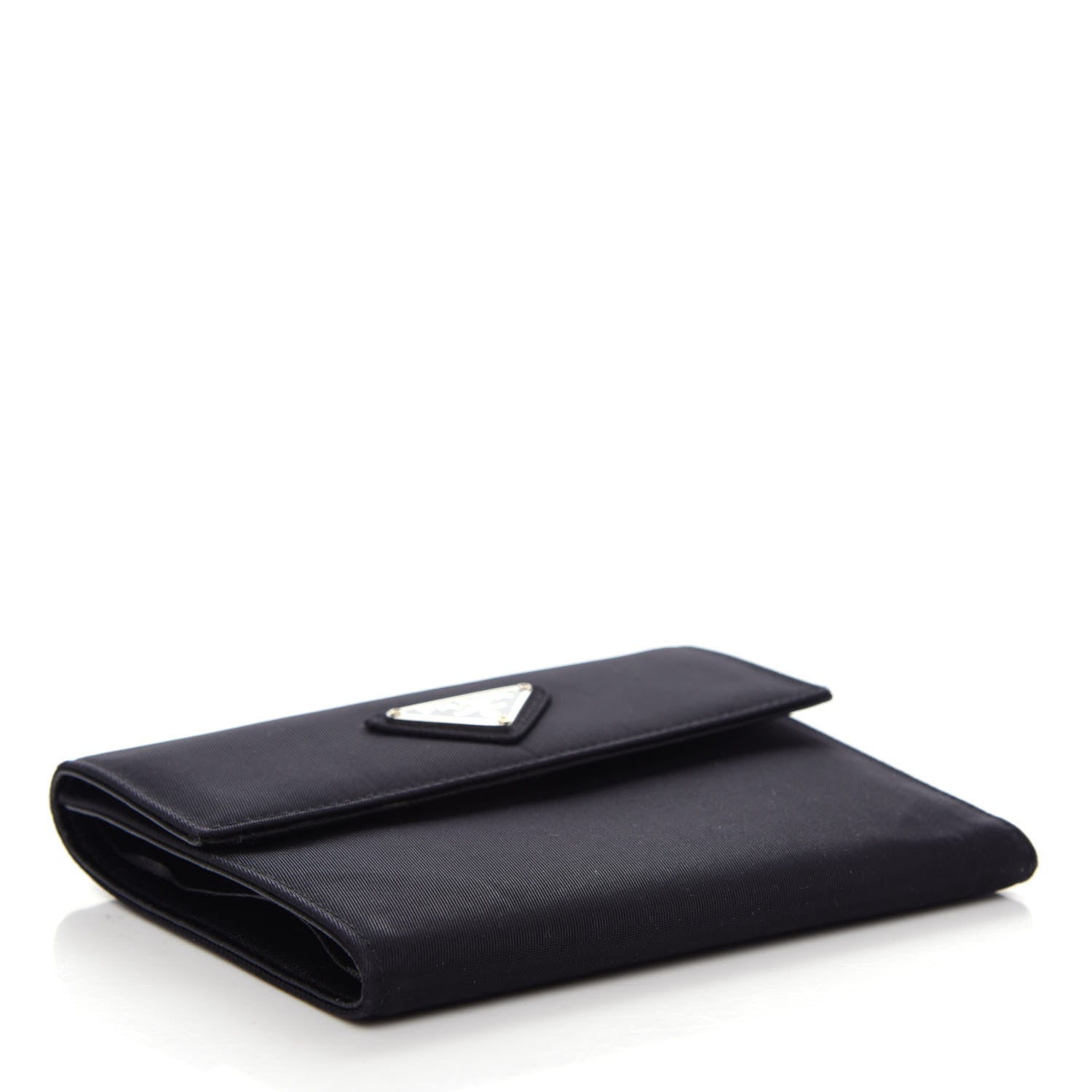 Prada Nylon Tri-Fold Compact Wallet Black 4 of 8