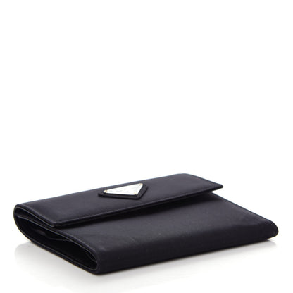 Prada Nylon Tri-Fold Compact Wallet Black 4 of 8