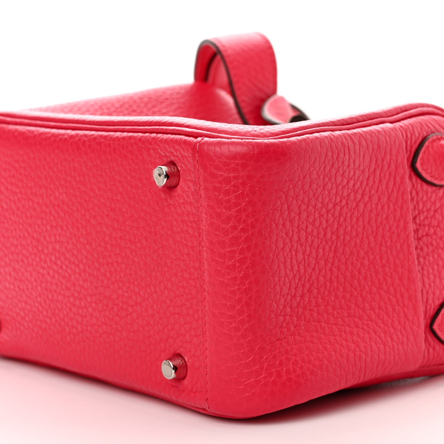 Hermes Taurillon Clemence Mini Lindy 20 Rose Extreme 10 of 11