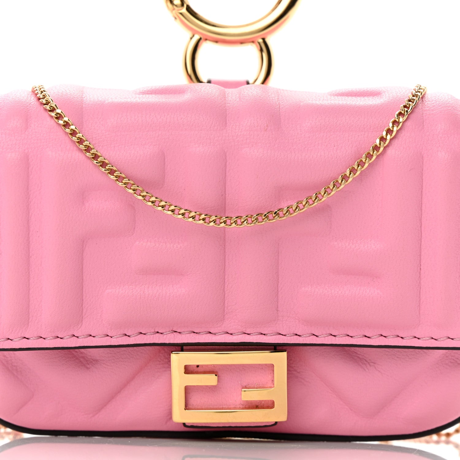 Fendi Nappa Matisse FF Embossed Nano Baguette Charm Lollypop 8 of 15