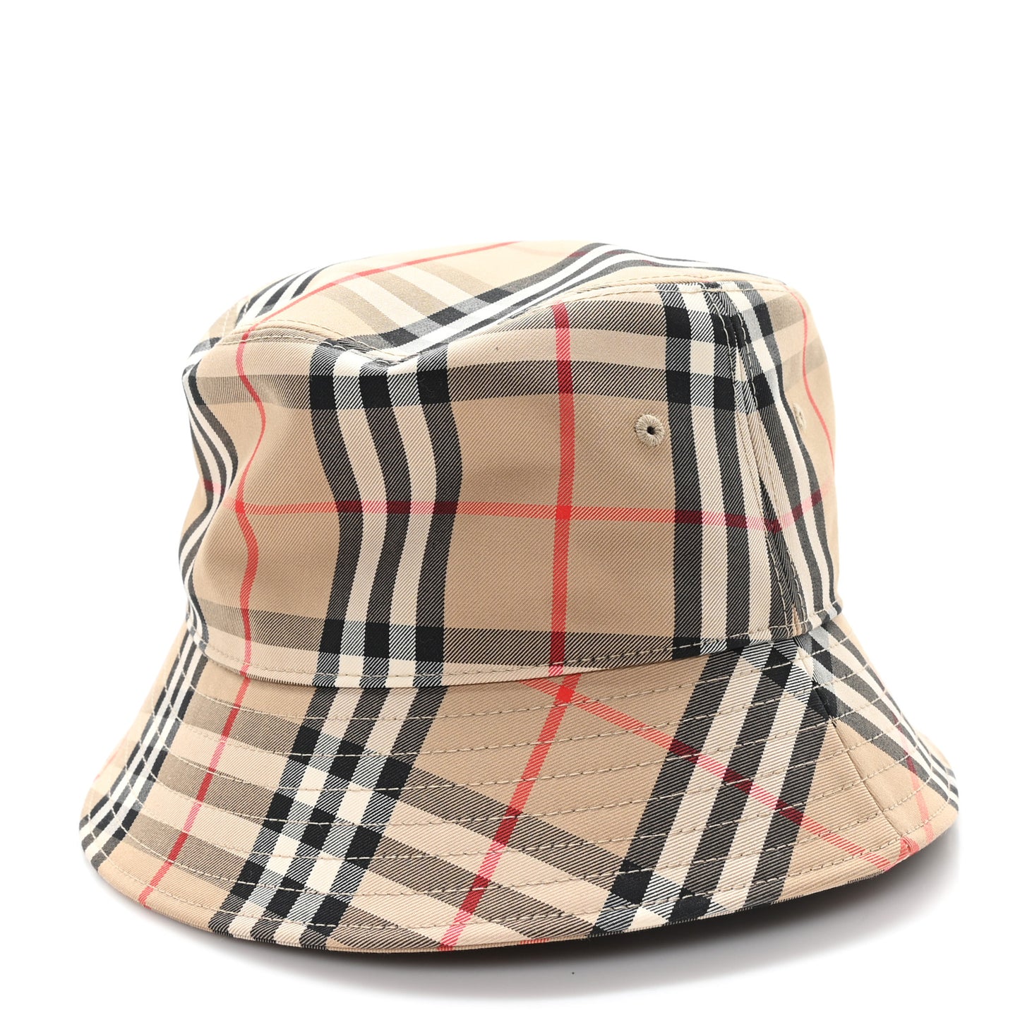 Technical Cotton Vintage Check Bucket Hat L Archive Beige