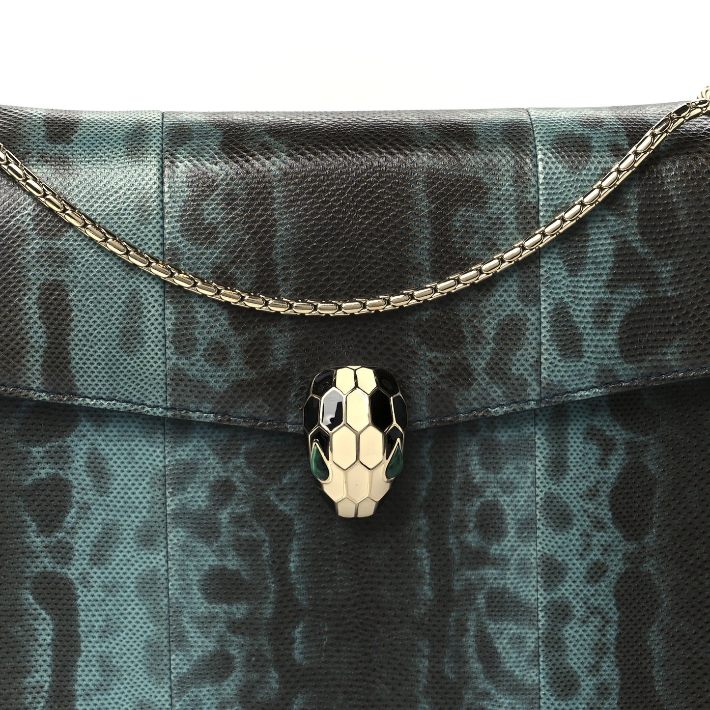 Karung Serpenti Forever Shoulder Bag Blue Brown