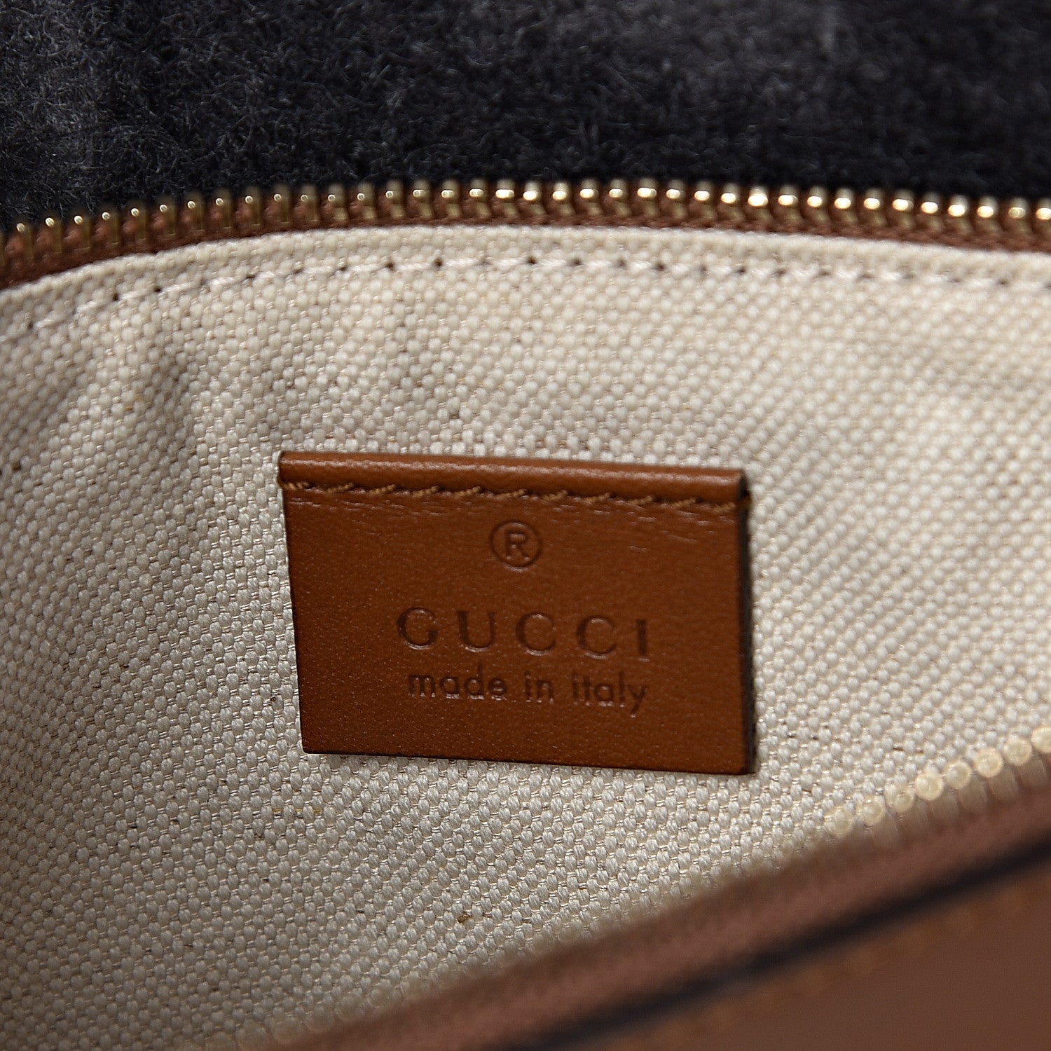 Gucci Wool Calfskin Medium Craft Tote Black Brown 7 of 11