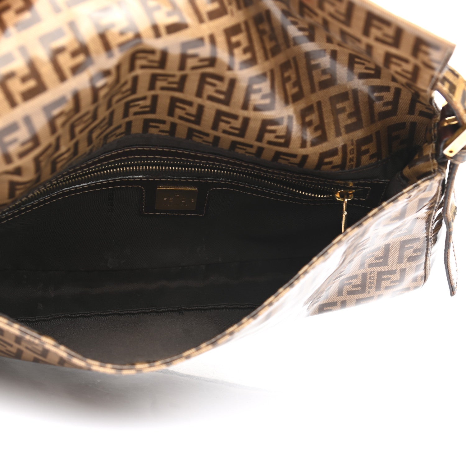 Fendi Vinyl Zucchino Baguette Tobacco 5 of 14