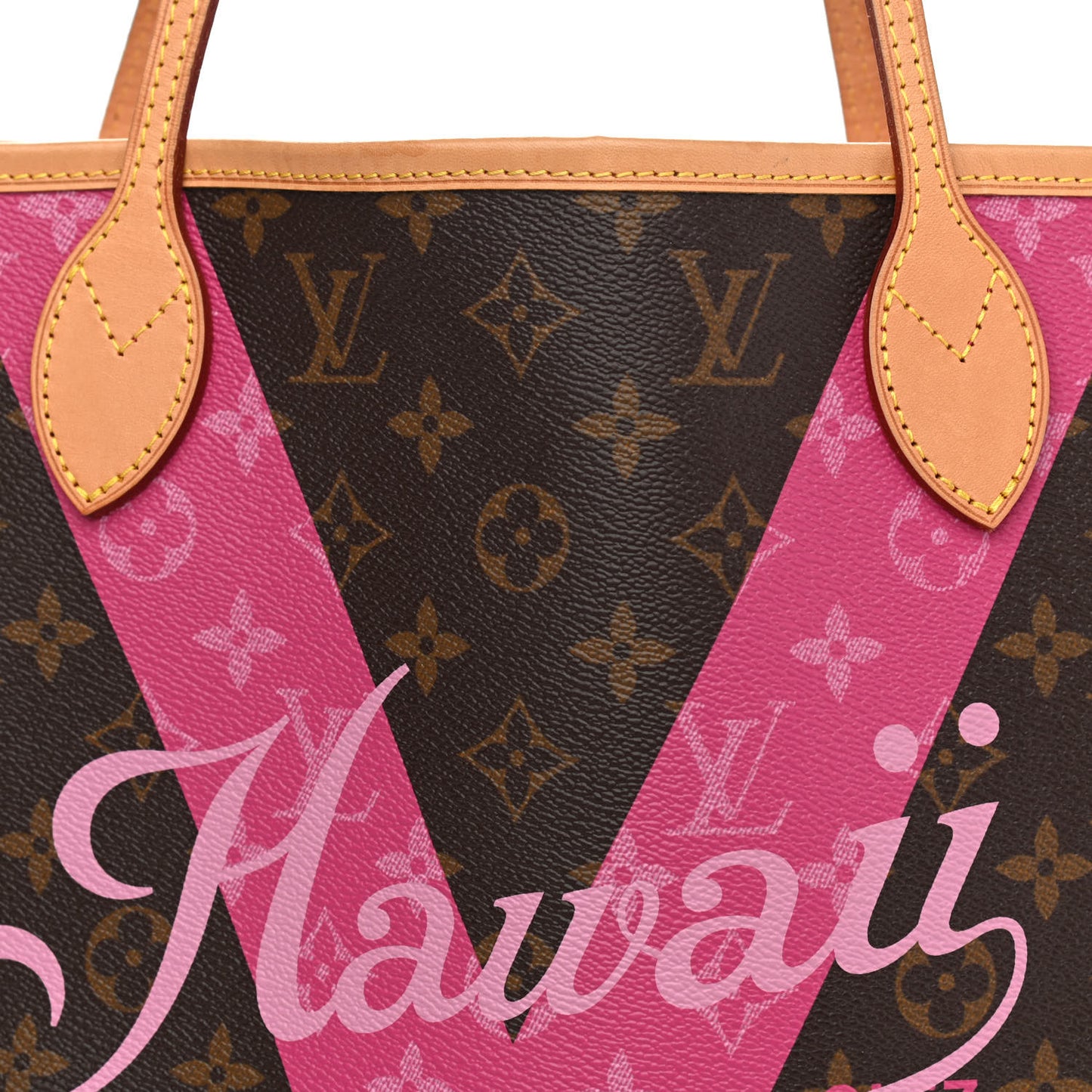 Monogram Hawaii V Neverfull MM Hot Pink